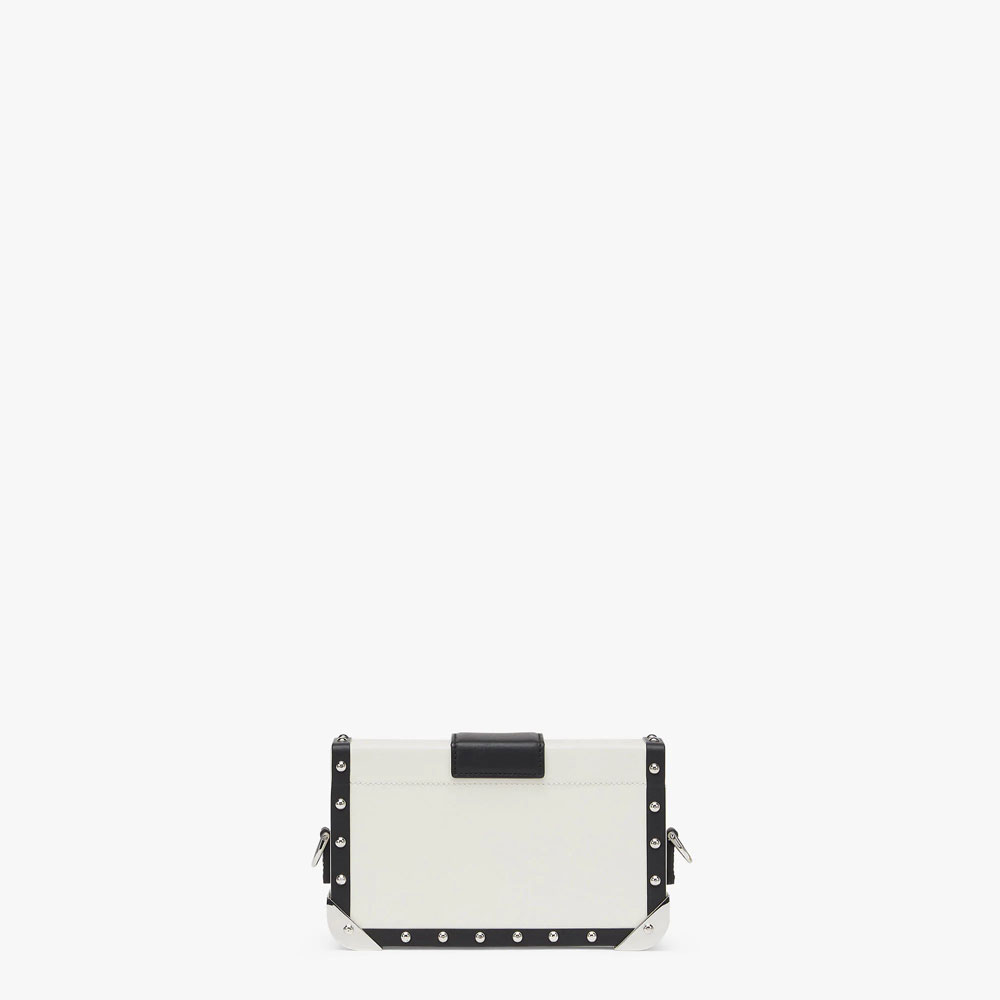 Fendi Baguette Trunk Mini White leather bag 7VA507AH9KF0DVU - Photo-3