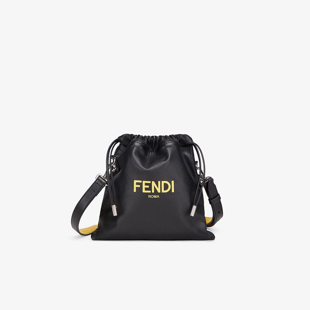 Fendi Pack Small Pouch Black Nappa Leather Bag 7VA510 ADM9 F0R2A