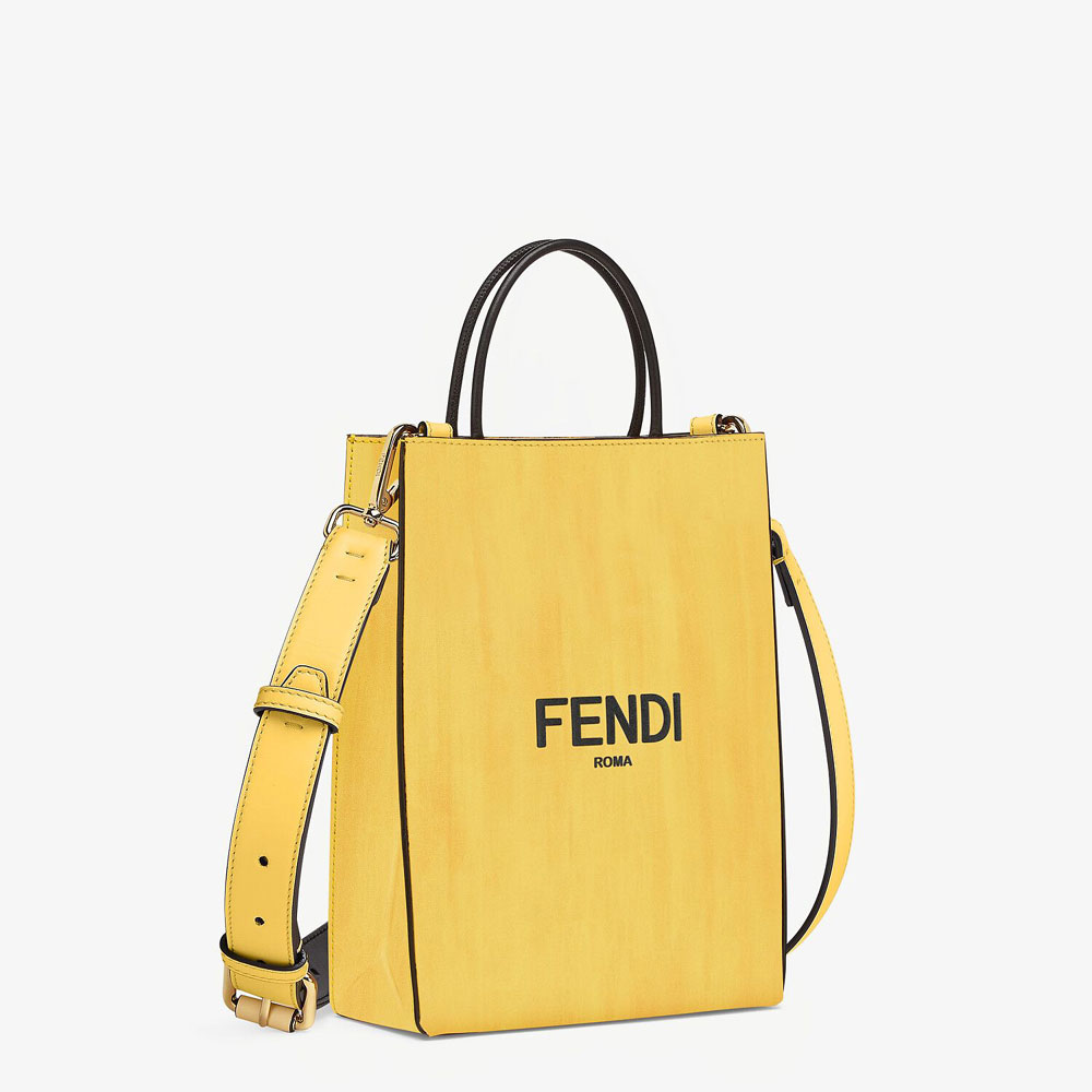 Fendi Pack Small Shopping Bag Yellow Leather Bag 7VA512 ADP6 F1CIA - Photo-2