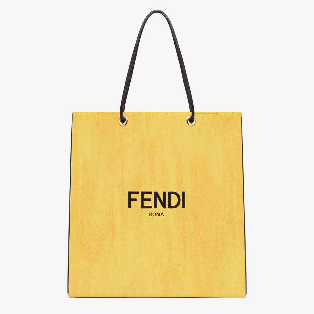 Fendi Pack Shopping Bag Medium Yellow Leather Bag 7VA513 ADP6 F1CIA