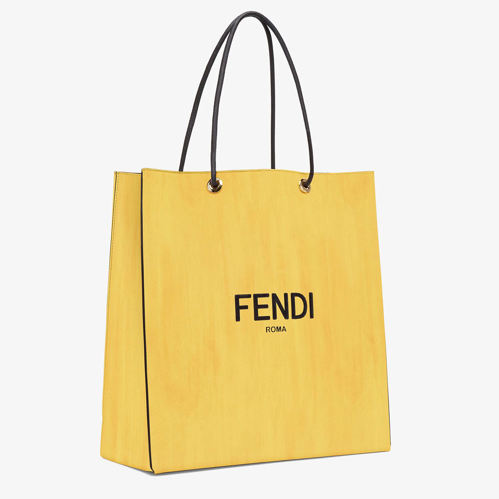 Fendi Pack Shopping Bag Medium Yellow Leather Bag 7VA513 ADP6 F1CIA - Photo-2