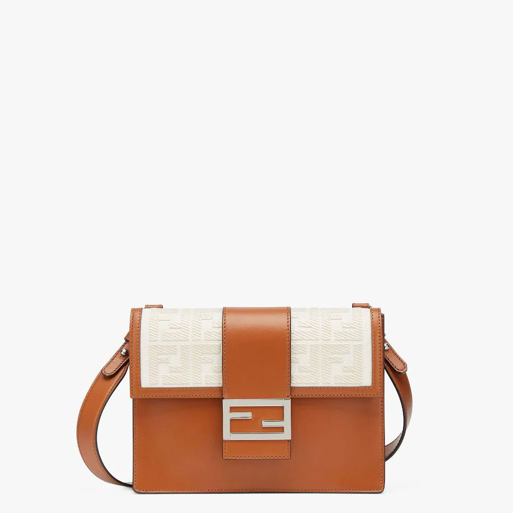 Fendi Flat Baguette Brown leather bag 7VA524A9P6F1DZO