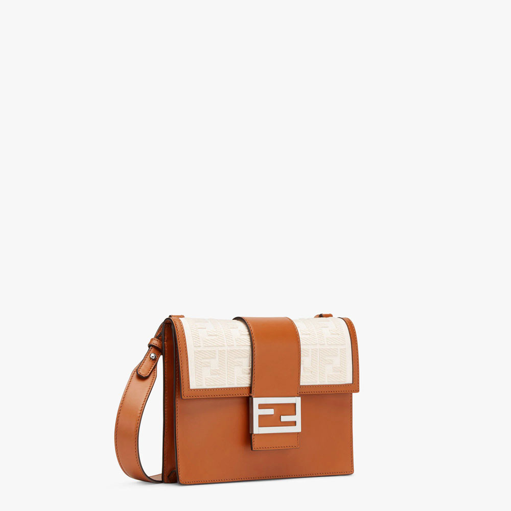 Fendi Flat Baguette Brown leather bag 7VA524A9P6F1DZO - Photo-2