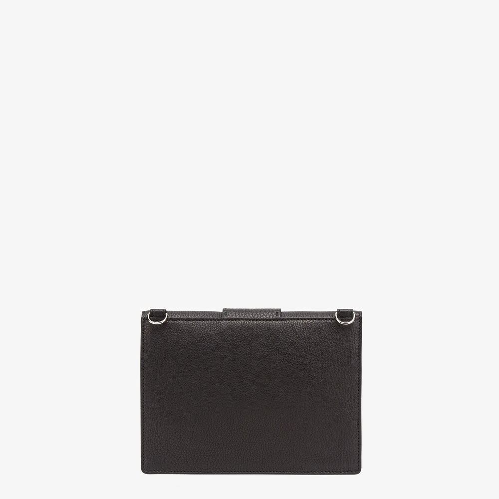 Fendi Flat Baguette Black leather bag 7VA524ADYWF0GXN - Photo-3