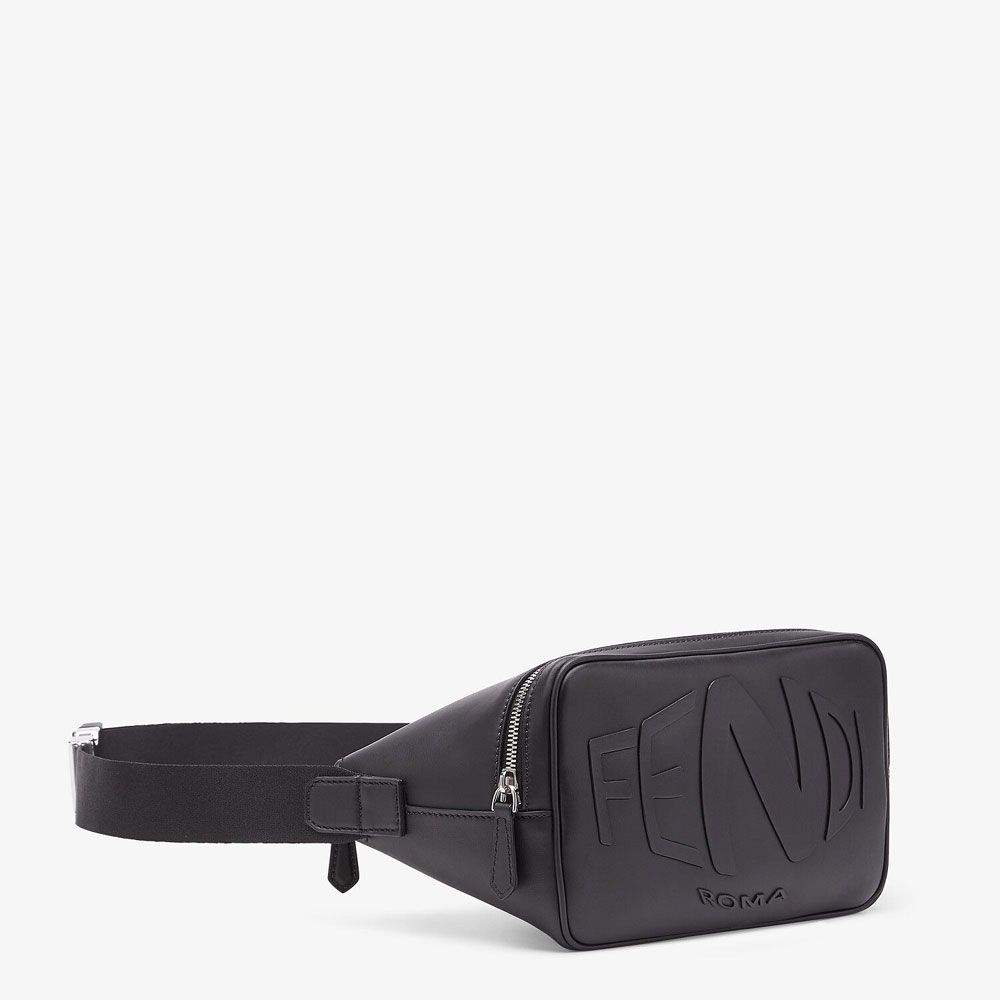 Fendi Black Leather Belt Bag 7VA526 AFSR F0GXN - Photo-3