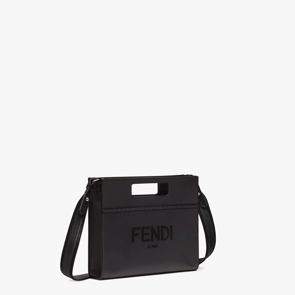 Fendi Mini Shopper Black leather shopper 7VA547AC9LF0GXN - Photo-2