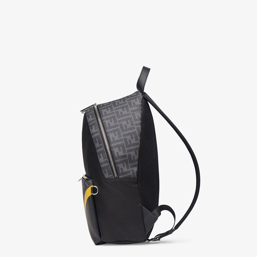 Fendi Black Nylon Backpack 7VZ042 A9XT F17BJ - Photo-2