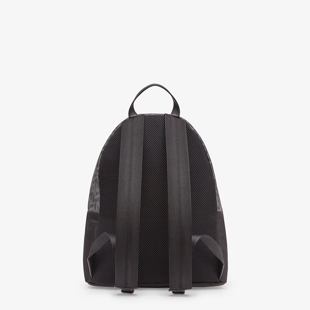 Fendi Black Nylon Backpack 7VZ042 A9XT F17BJ - Photo-3
