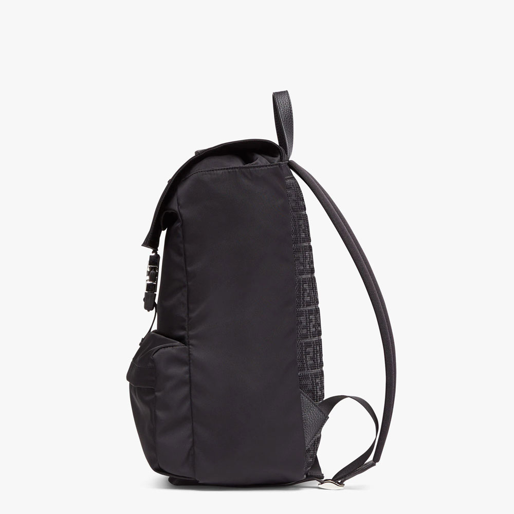 Fendiness Backpack Medium Black nylon backpack 7VZ066AGQTF0GXN - Photo-2