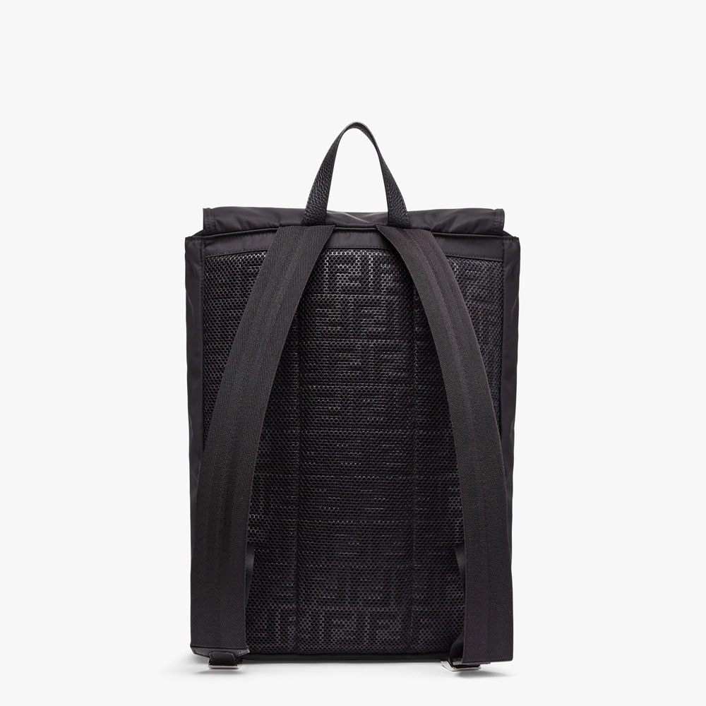 Fendiness Backpack Medium Black nylon backpack 7VZ066AGQTF0GXN - Photo-3