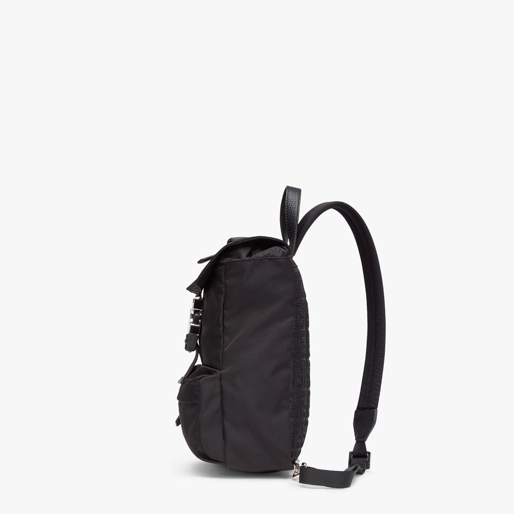 Small Fendiness Backpack Black nylon backpack 7VZ067AGQTF0GXN - Photo-2
