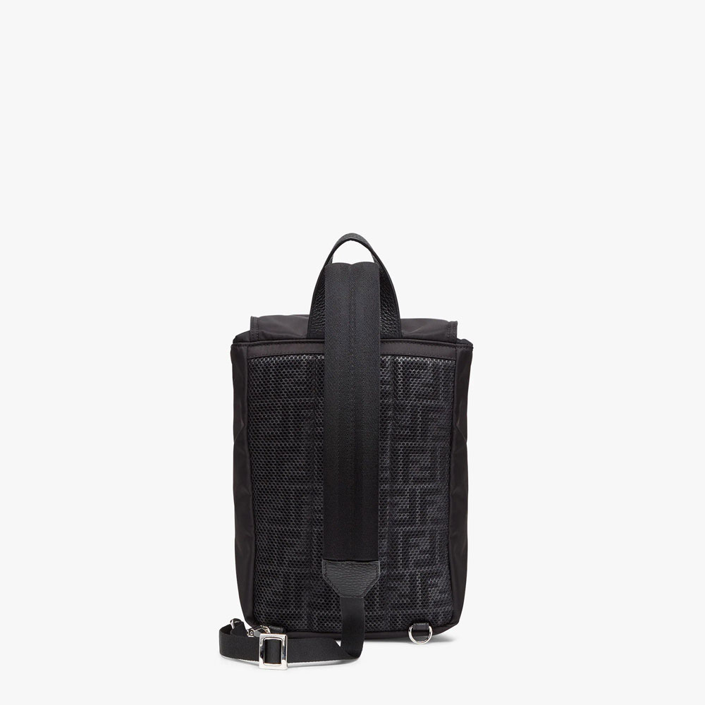 Small Fendiness Backpack Black nylon backpack 7VZ067AGQTF0GXN - Photo-3