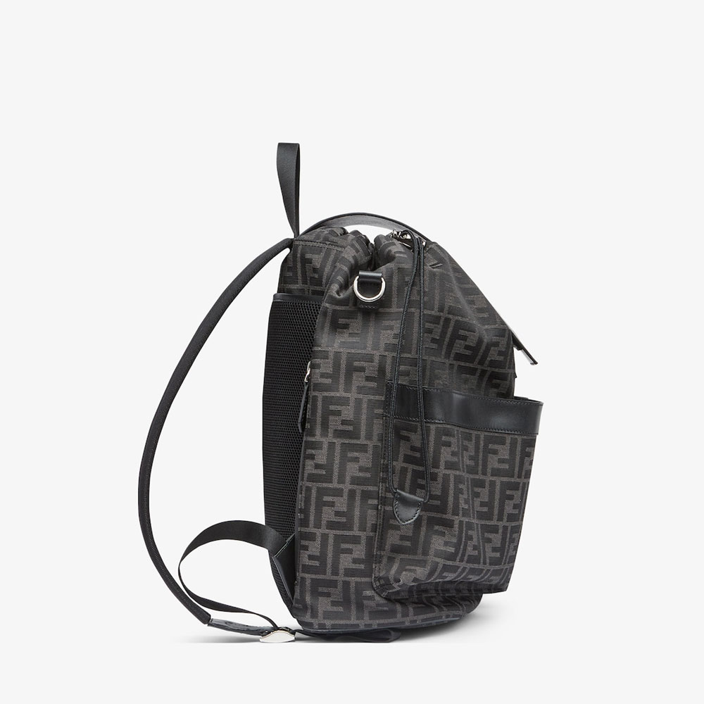 FF Jacquard Fendi Strike Medium fabric backpack 7VZ070 AG0M F0NPN - Photo-2