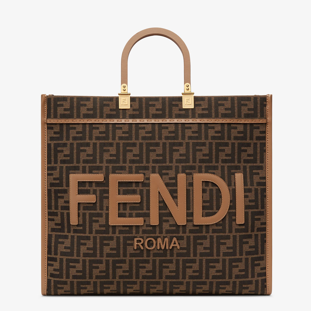 Fendi Fendi Sunshine Large Brown FF shopper 8BH372 ALVY F1GE3