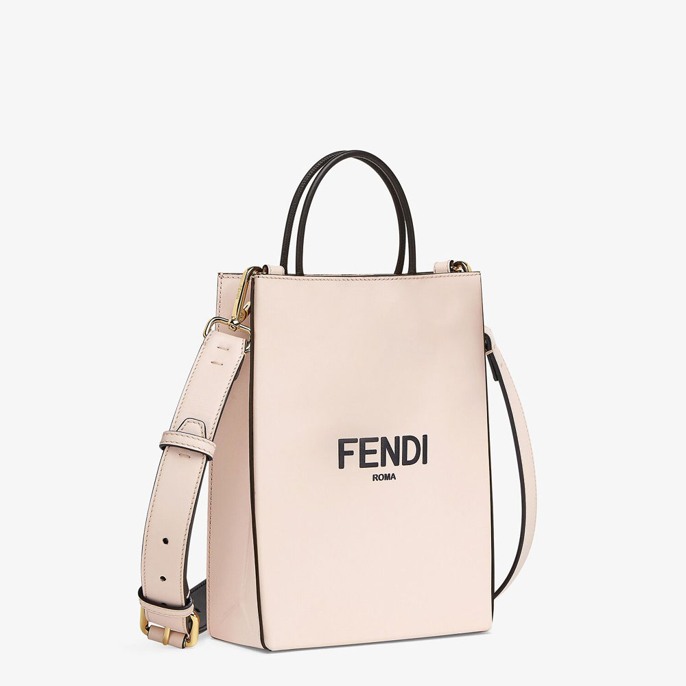 Fendi Pack Small Shopping Bag Pink Leather Bag 8BH382 ADP6 F1CN7 - Photo-3
