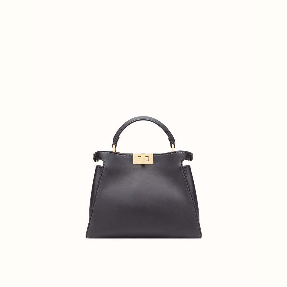 Fendi Black leather bag Peekaboo essential 8BN302SMQF07PP - Photo-3