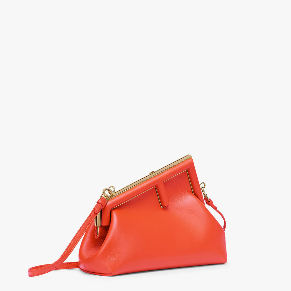 Fendi First Small Red leather bag 8BP129ABVEF0C3Q - Photo-2