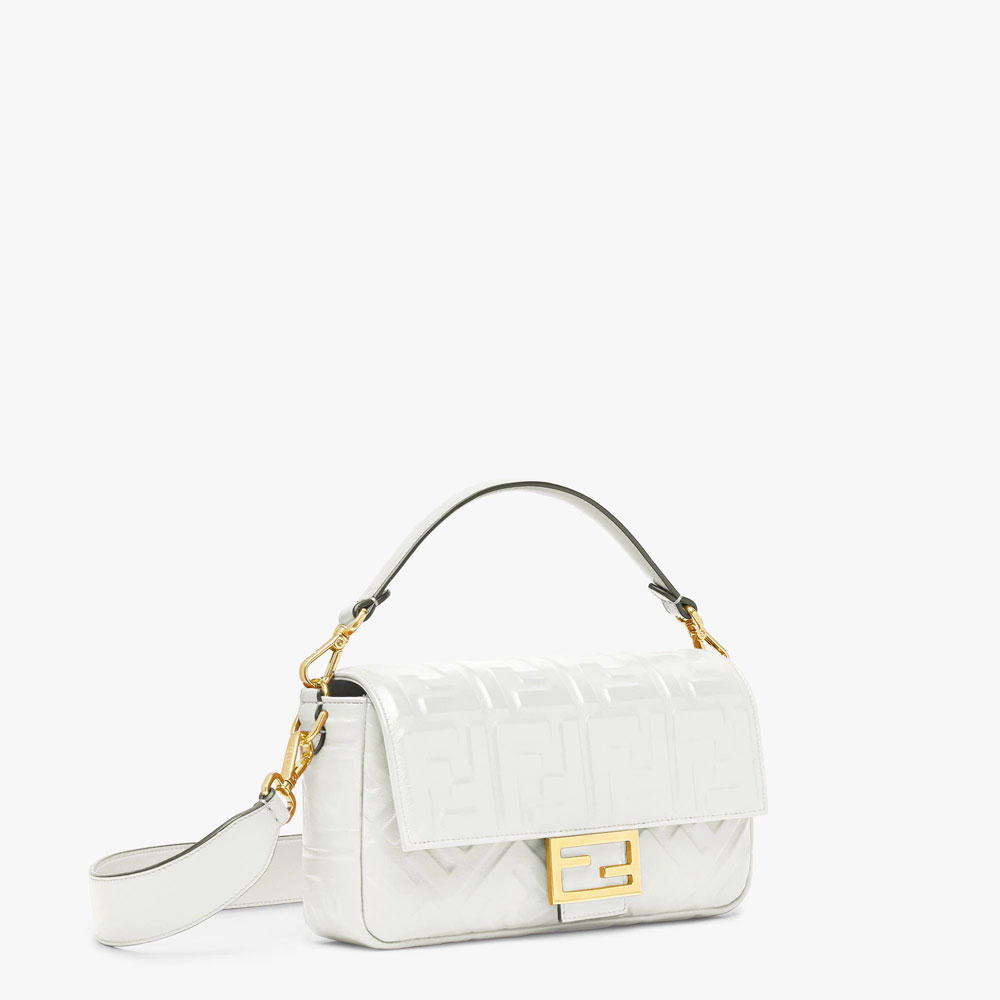 Fendi Baguette White leather bag 8BR600A72VF15AO - Photo-2