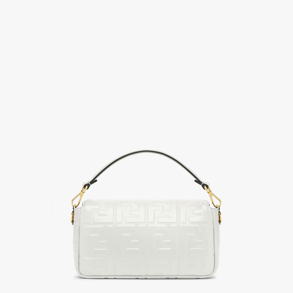 Fendi Baguette White leather bag 8BR600A72VF15AO - Photo-3