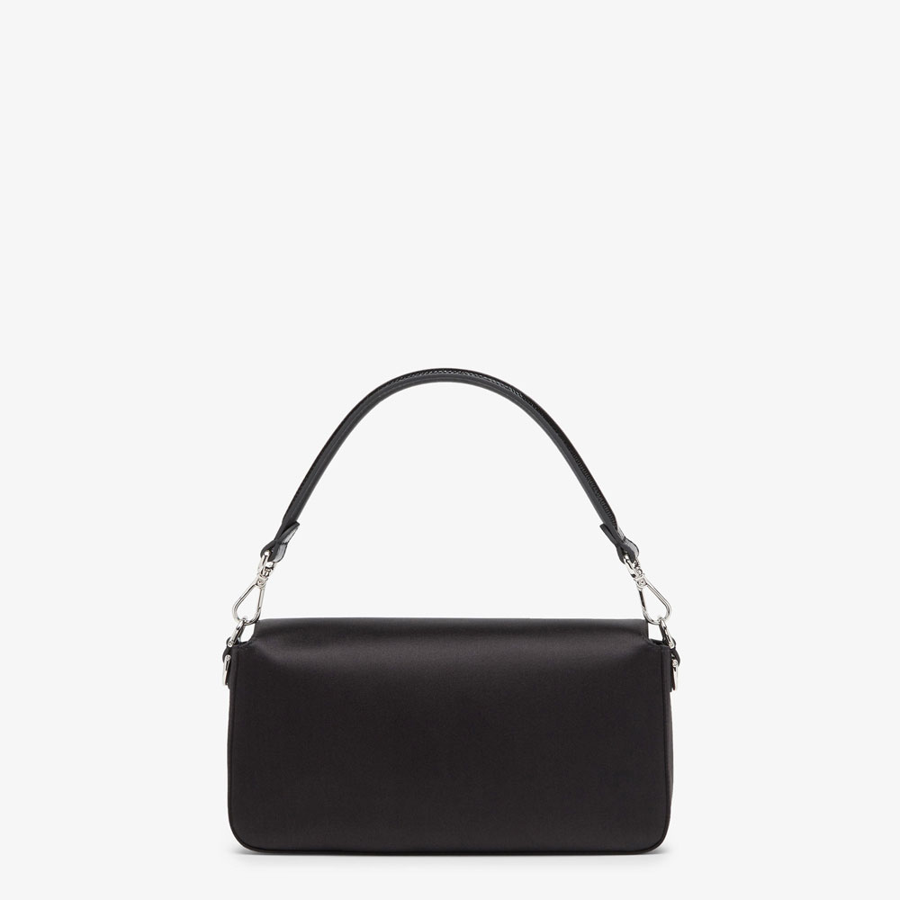 Fendi Baguette Re-Edition bag in black satin 8BR600AL9XF0GXN - Photo-3