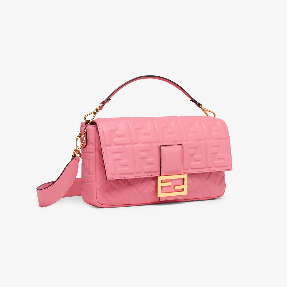 Fendi Baguette Large Pink leather bag 8BR771 A72V F170V - Photo-2