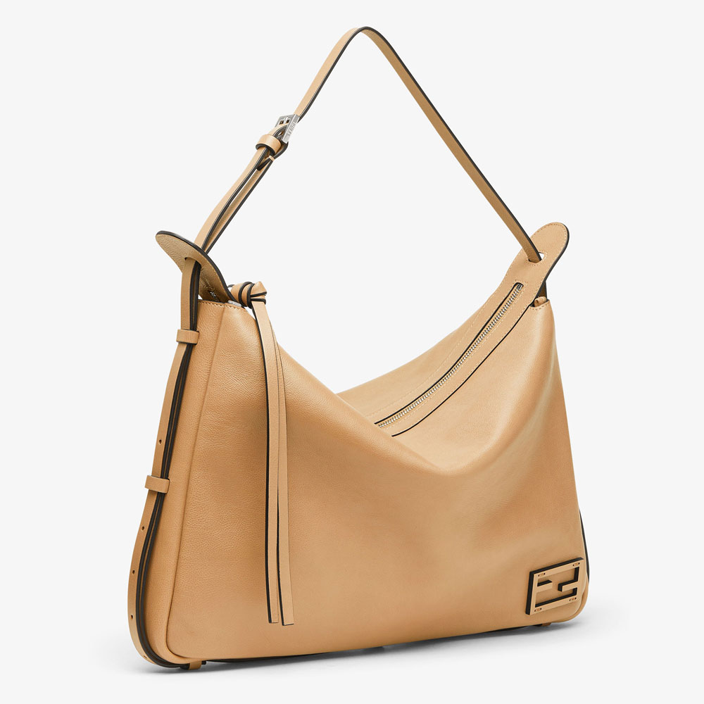 Fendi Simply Fendi Large Beige leather bag 8BR831 AS7A F1QD3 - Photo-3