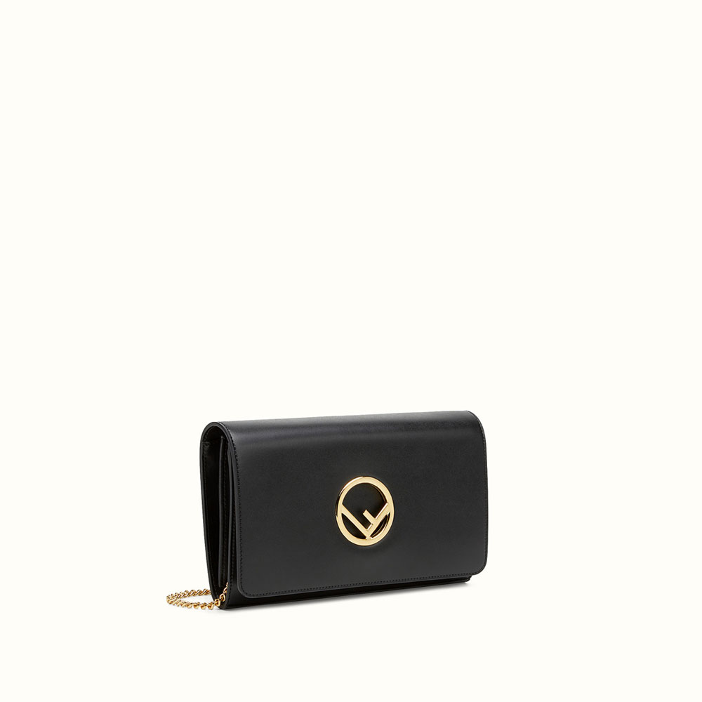 Fendi Wallet ON CHAIN WITH LOGO Black leather Mini bag 8BS004A0KKF0KUR - Photo-2