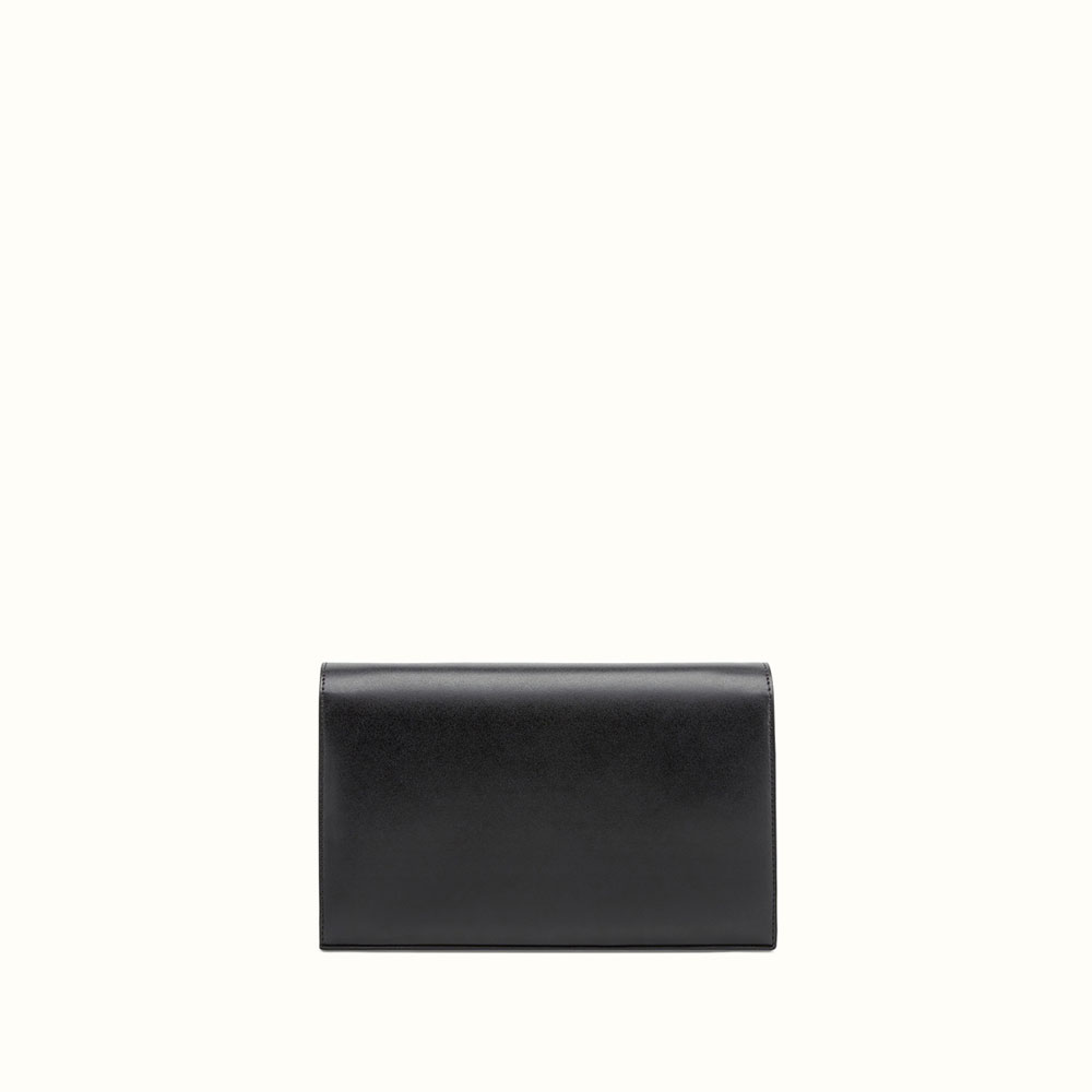 Fendi Wallet ON CHAIN WITH LOGO Black leather Mini bag 8BS004A0KKF0KUR - Photo-3