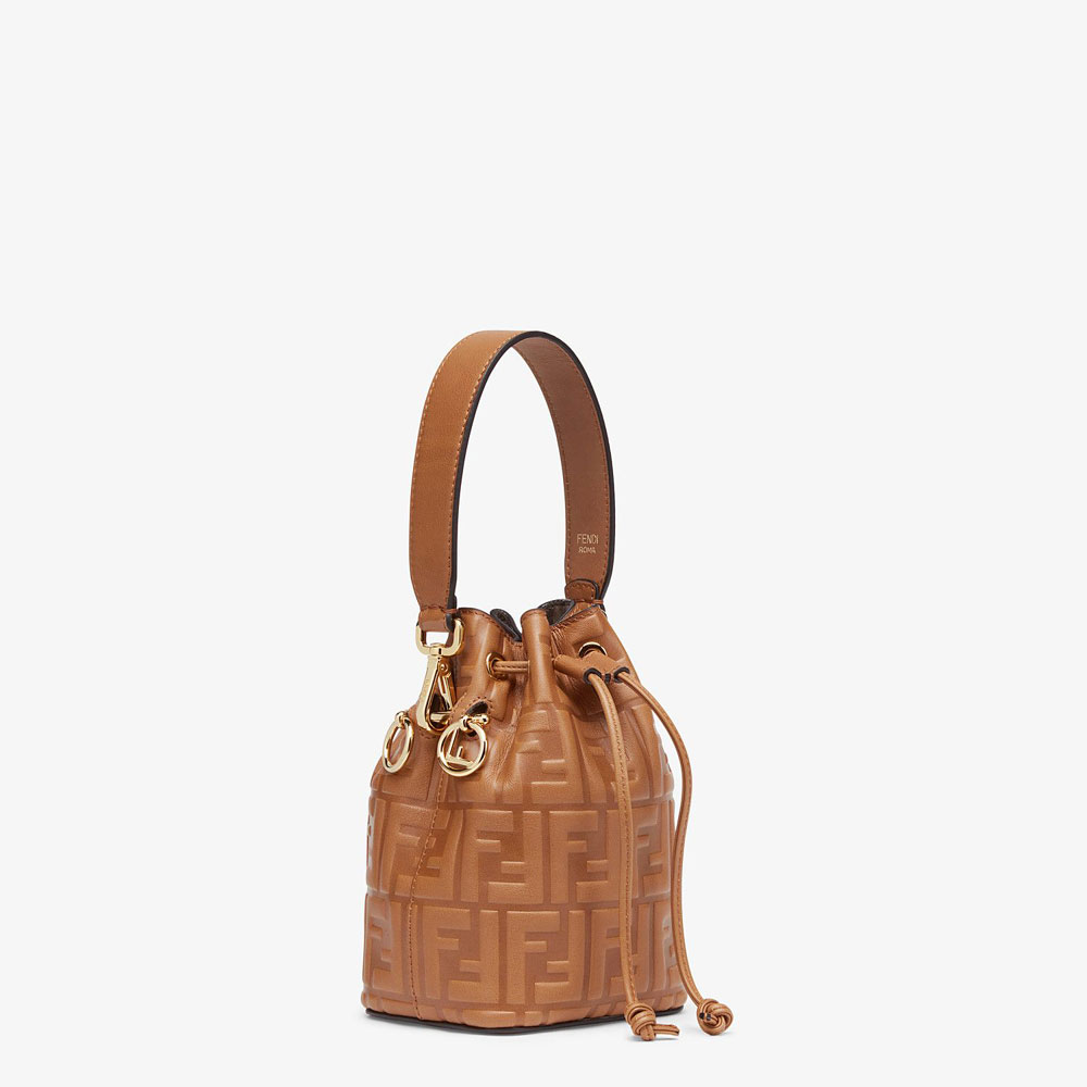Fendi Mon Tresor Brown Leather Mini Bag 8BS010 AAIK F0QVK - Photo-2