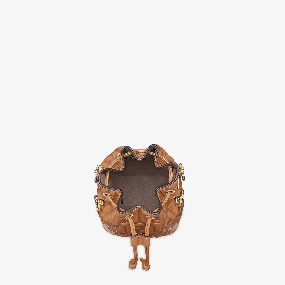 Fendi Mon Tresor Brown Leather Mini Bag 8BS010 AAIK F0QVK - Photo-4