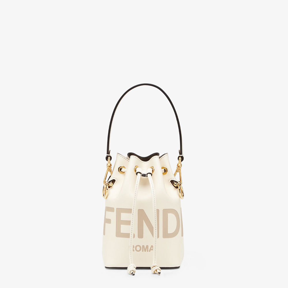 Fendi Mon Tresor White Leather Mini Bag 8BS010 AC9L F0K7E