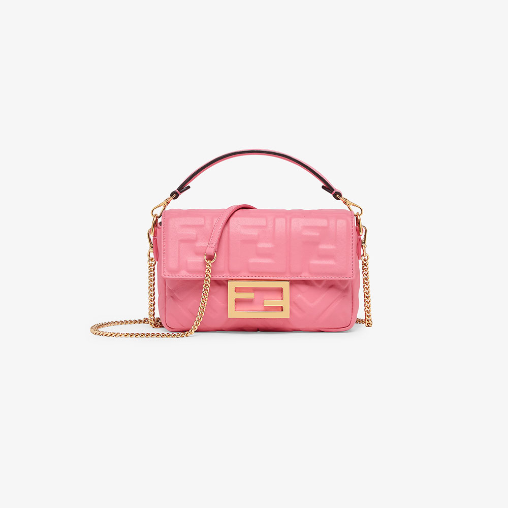 Fendi Baguette Pink leather bag 8BS017 A72V F170V