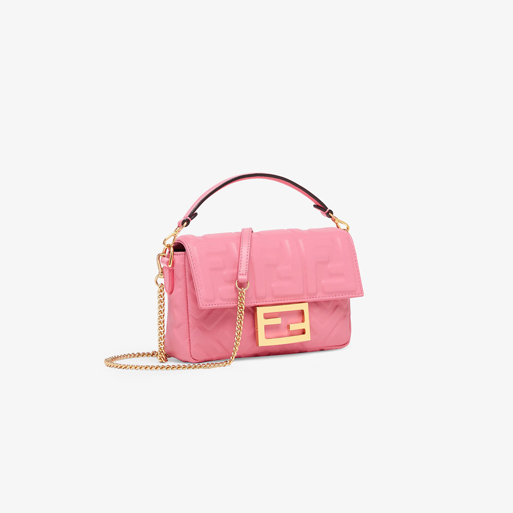 Fendi Baguette Pink leather bag 8BS017 A72V F170V - Photo-2