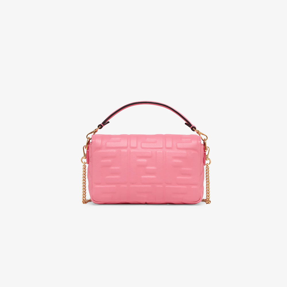 Fendi Baguette Pink leather bag 8BS017 A72V F170V - Photo-3