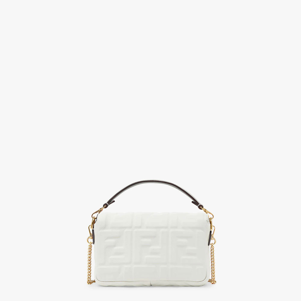 Fendi Baguette White leather bag 8BS017A72VF15AO - Photo-3