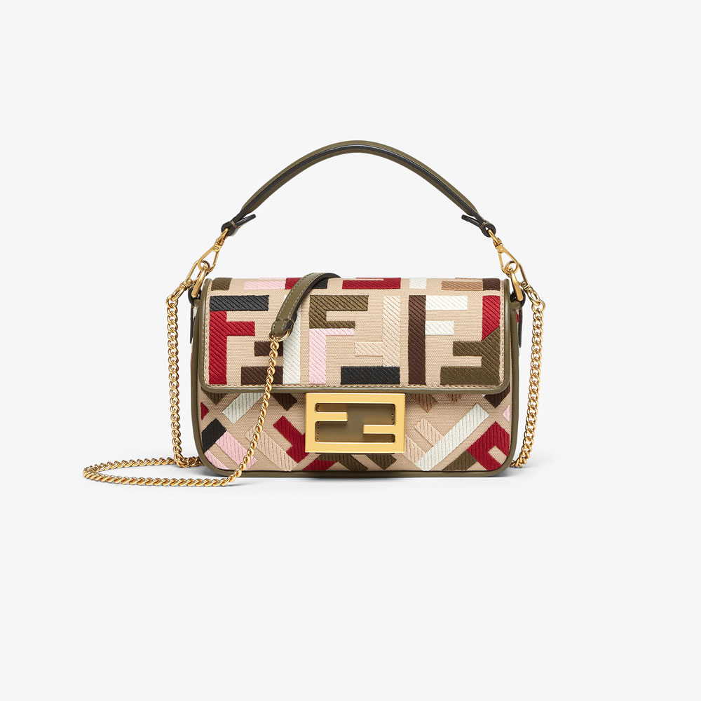 Fendi Baguette Mini Canvas bag 8BS017 ANH4 F1Q6O