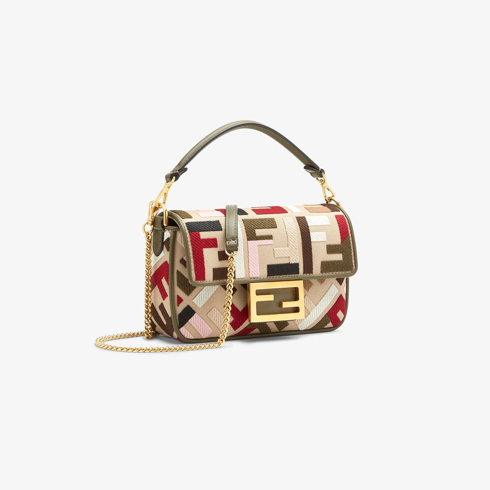 Fendi Baguette Mini Canvas bag 8BS017 ANH4 F1Q6O - Photo-3