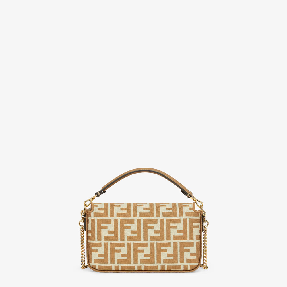 Fendi Baguette Mini Beige FF jacquard fabric bag 8BS017AOVFF1PIQ - Photo-3