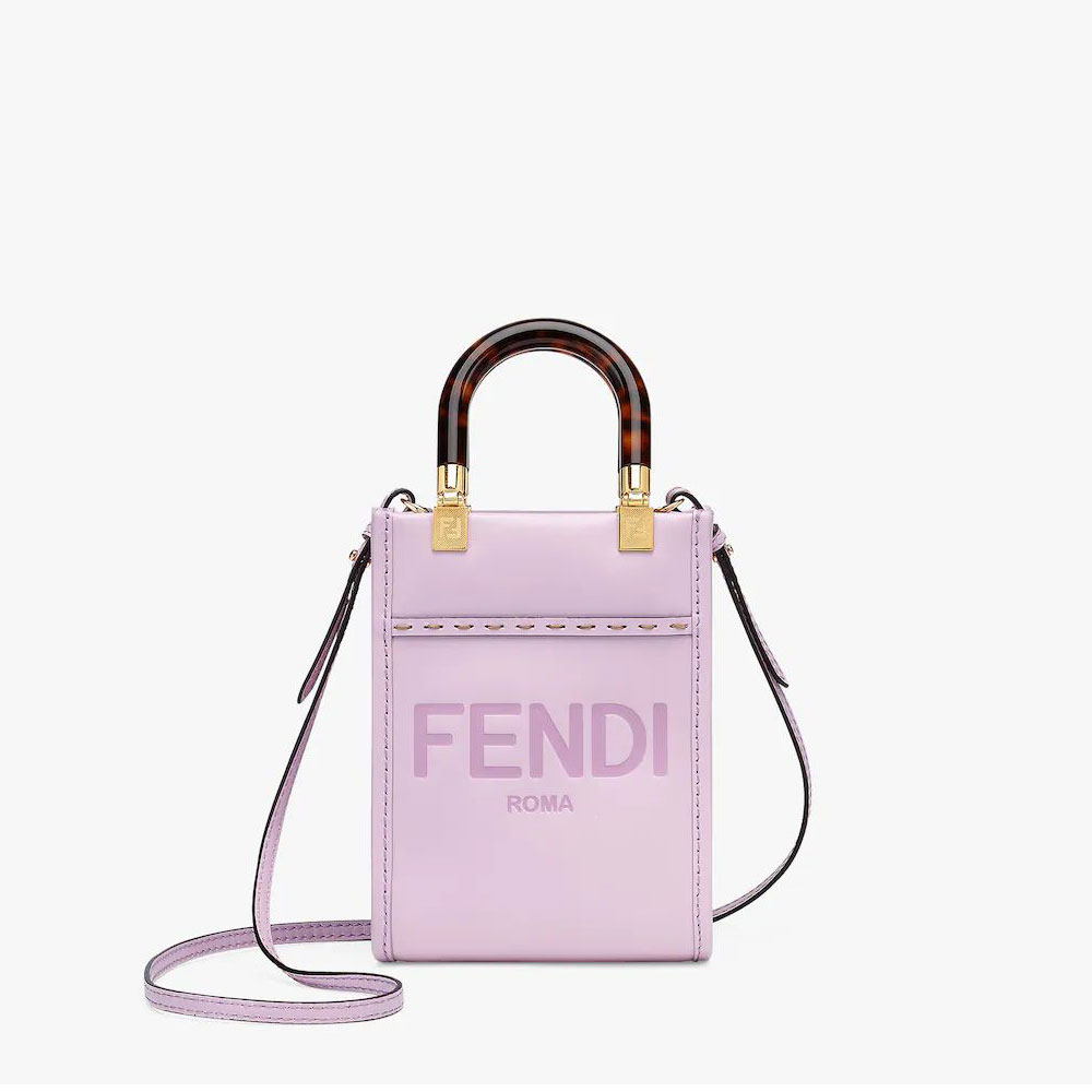 Fendi Mini Sunshine Shopper Leather Purple 8BS051ABVLF1HOV
