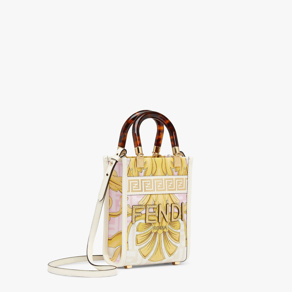 Fendi Mini Sunshine Shopper Fendace Printed bag 8BS051AKMUF1HZC - Photo-2