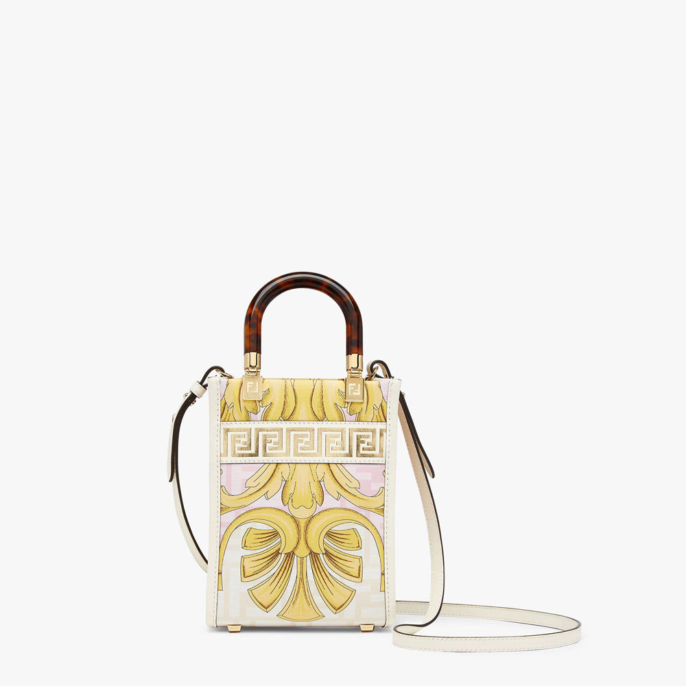 Fendi Mini Sunshine Shopper Fendace Printed bag 8BS051AKMUF1HZC - Photo-3