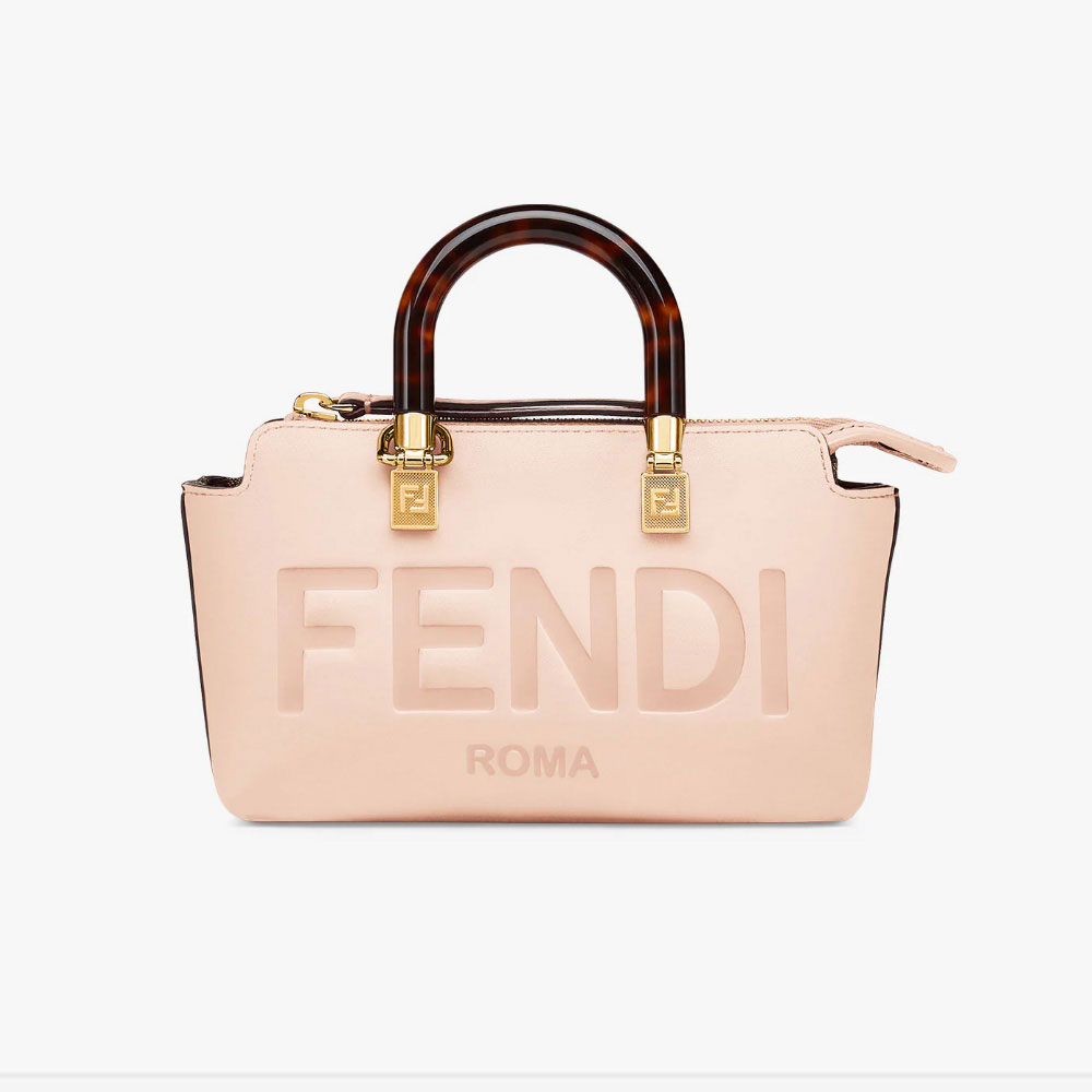 Fendi by the way mini Boston bag in light pink 8BS067ABVLF14N1