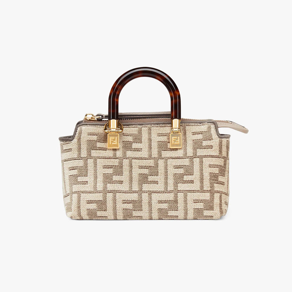 Fendi by the way Small Boston bag in tapestry fabric 8BS067AL9QF1IQS