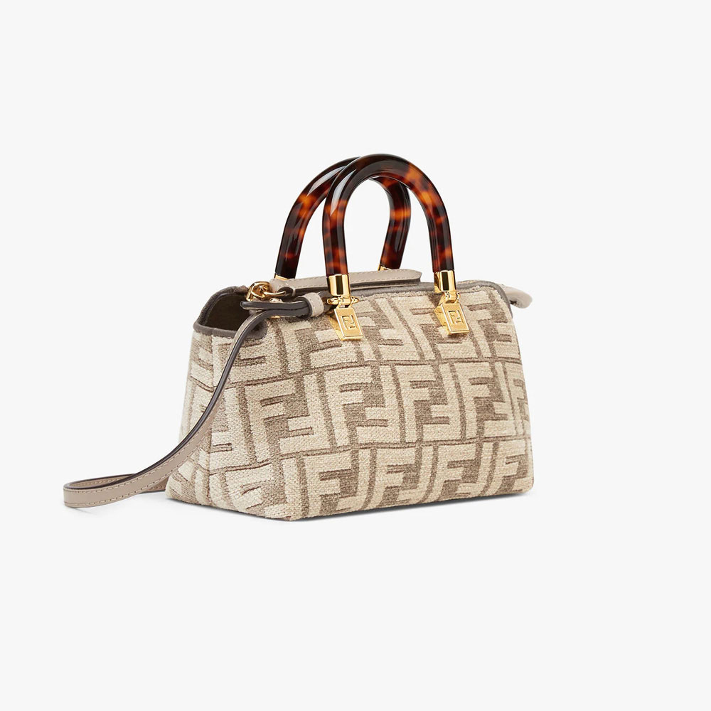Fendi by the way Small Boston bag in tapestry fabric 8BS067AL9QF1IQS - Photo-2