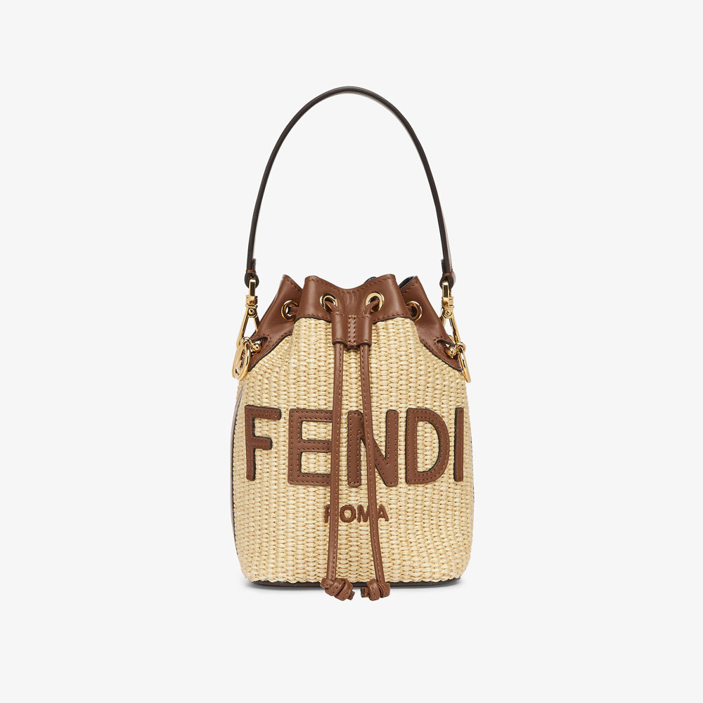 Fendi Mon Tresor Natural raffia mini bag 8BS093ANWBF1PLF