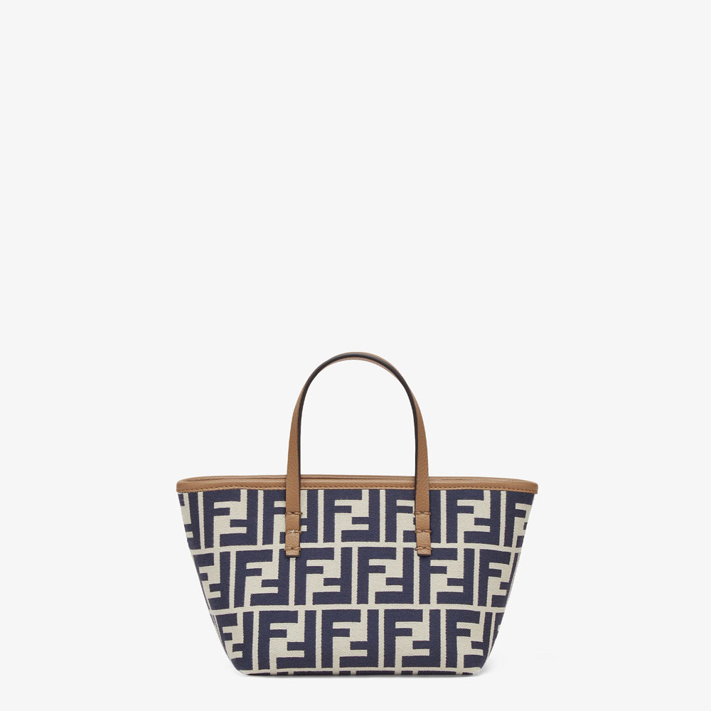 Fendi Roll Mini Midnight blue FF jacquard mini bag 8BS096AOVJF1PIR - Photo-3