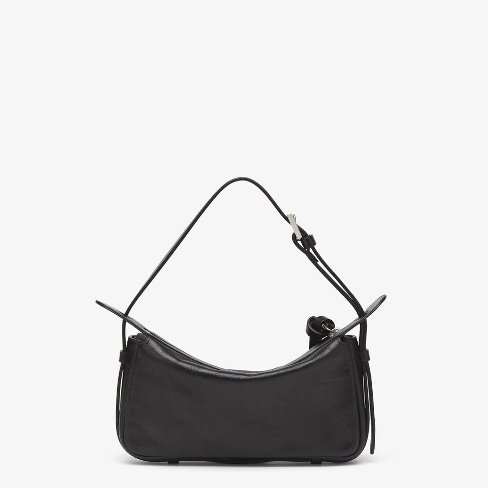 Simply Fendi Mini Black leather mini-bag 8BS097AS7AF1QD0 - Photo-3