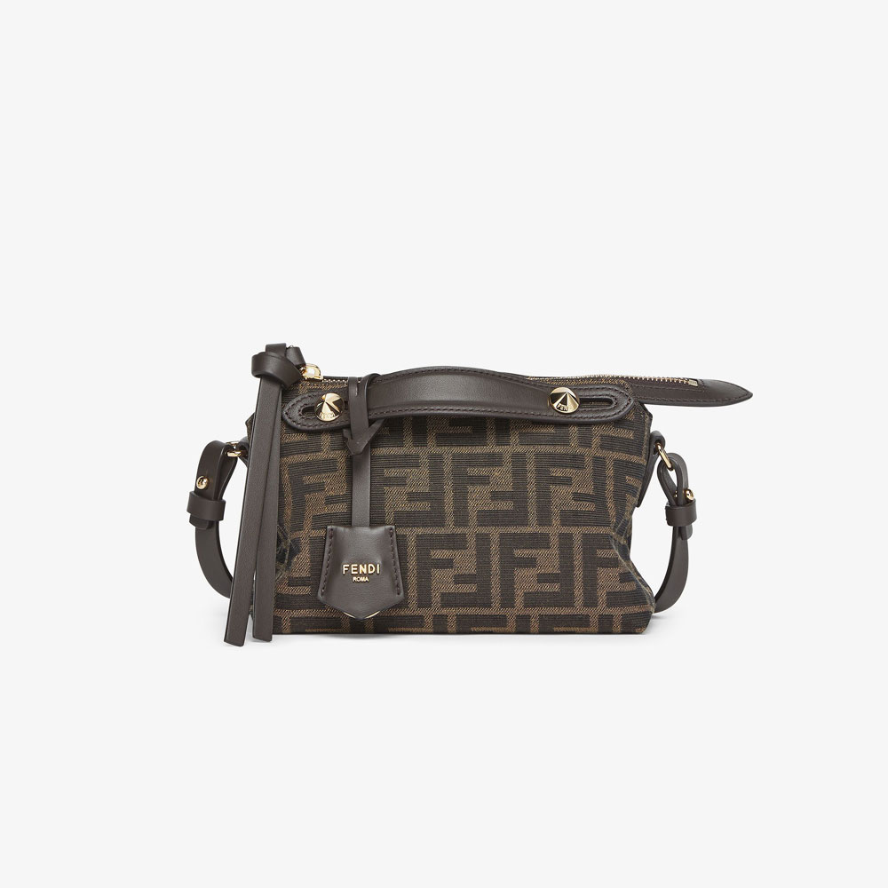 Fendi By The Way Soft Mini FF jacquard fabric bag 8BS098 AFPM F1GL7 - Photo-3