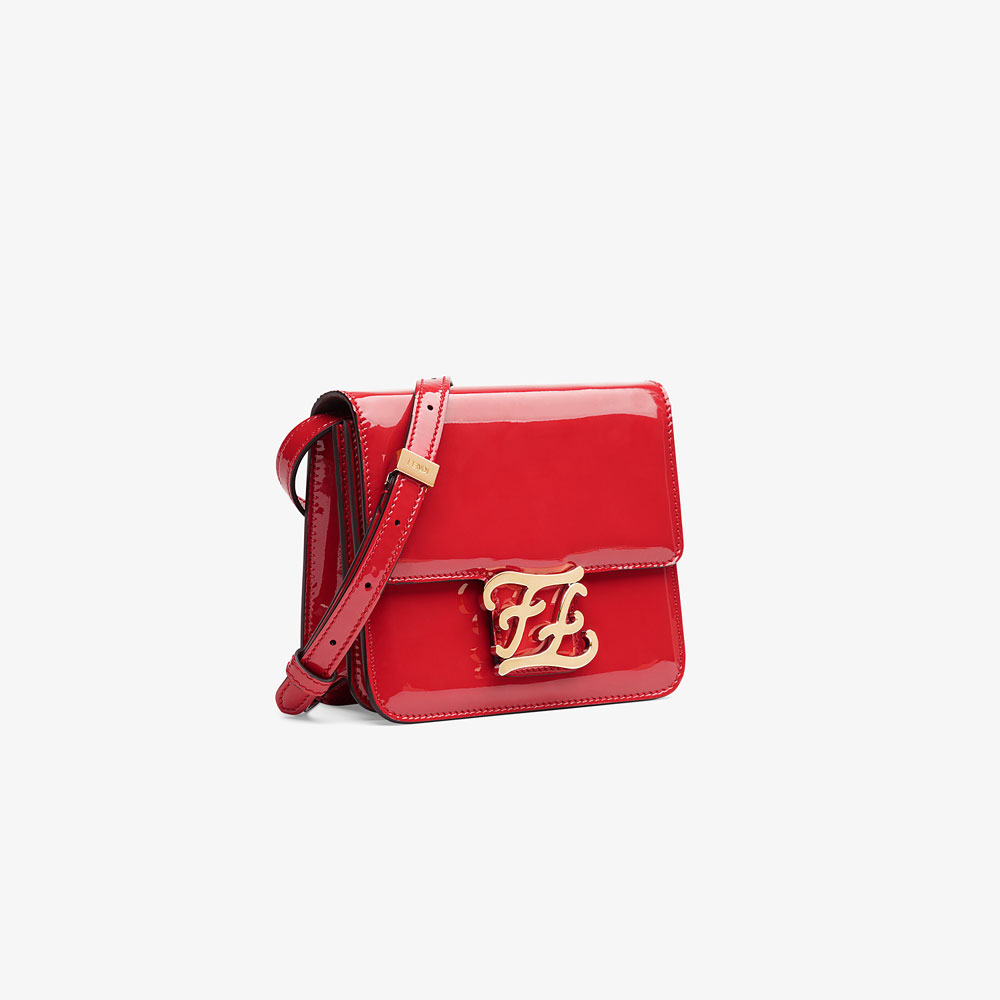 Fendi Karligraphy Red patent leather bag 8BT317 A5AU F19T8 - Photo-2