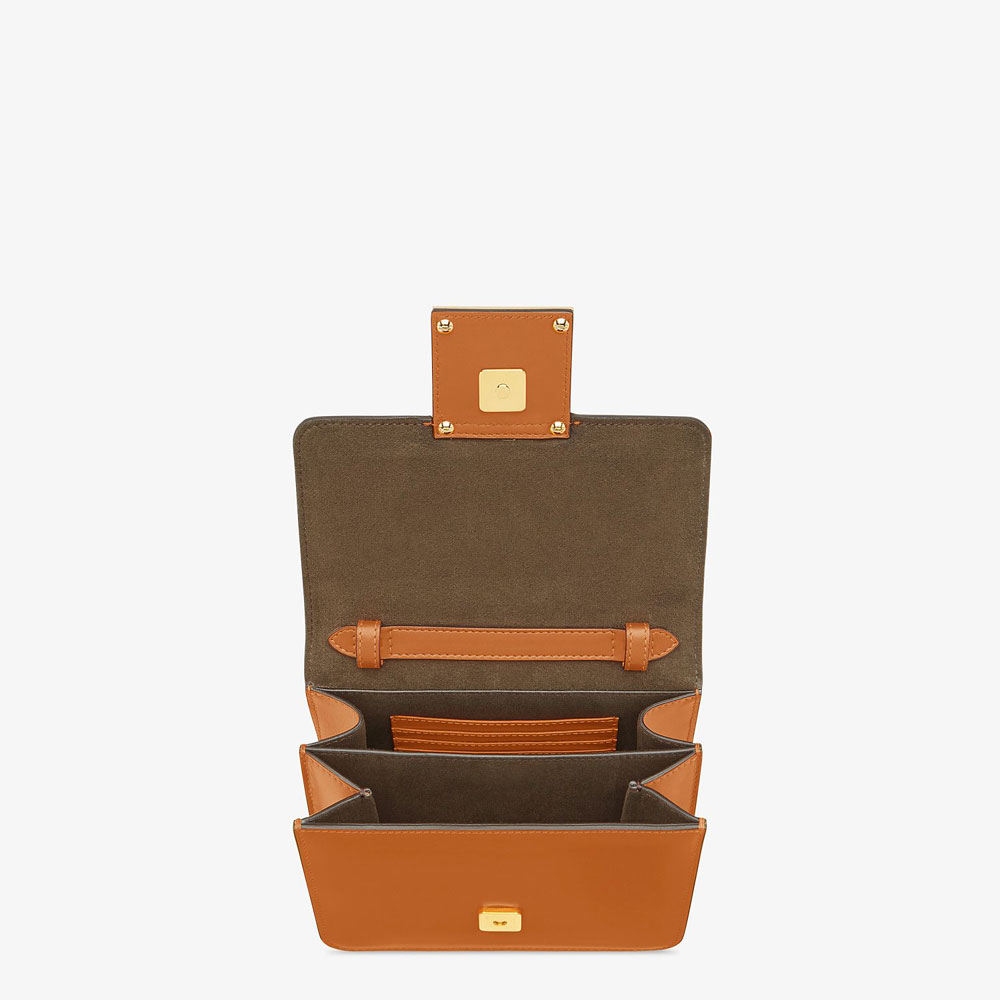 Fendi Fab Brown Leather Bag 8BT325 AAIW F0QVK - Photo-4